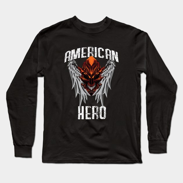 American Hero T-Shirt Long Sleeve T-Shirt by Tzone
